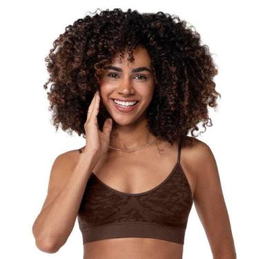 Imagem de Sutiã com Bojo Removível e Jacquard sem Costura Nogueira Zee Rucci, 40