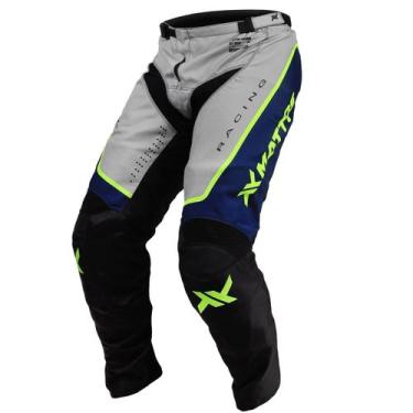Imagem de Calça Motocross Cross Sax Azul Cinza Mattos Trilha Off Road - MATTOS R
