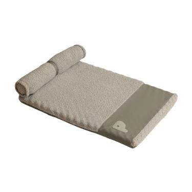 Imagem de MotiveTech Tapete para cama de gato e cobertor para animais de estimação, removível, lavável, prático e confortável, almofada para gaiola de cachorro gato, Gray M 50cmx35cm