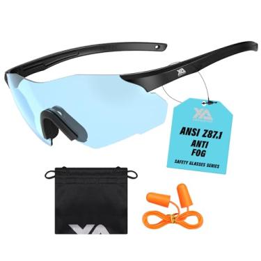 Imagem de xaegistac Óculos de segurança - Óculos de tiro anti-neblina, amplo campo de visão, almofada de nariz macia para tiro, caça, airsoft ao ar livre