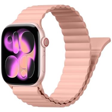 Imagem de Pulseiras magnéticas esportivas para Apple Watch séries 11, 10, 9, 8, 7, 6, 5, 4, 3, SE, 3/2nd Ultra/3/2 de 49 mm