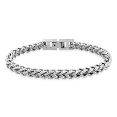 Imagem de Hoyazvet Pulseira masculina de corrente Franco - 5 mm, 8 mm, 10 mm de largura - Aço inoxidável/metal preto/metal dourado 18 K - Presente de joias com fecho dobrável para homens, pai, marido, 8.3