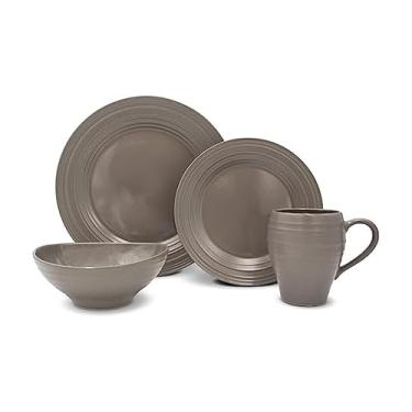 Imagem de Mikasa Redemoinho de 4 peças para colocar lugar, serviço para 1, Mocha