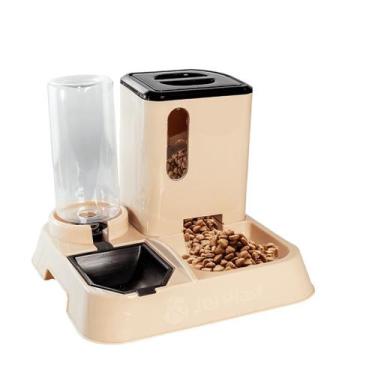 Imagem de Comedouro e Bebedouro Automático Para Cães e Gatos Premium 3 em 1 Jel 