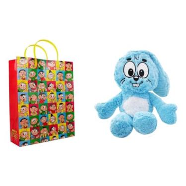 Imagem de Pelúcia Sansão Turma da Mônica, 50 cm de Altura, com Sacola Decorativa, Azul