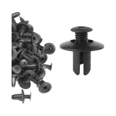 Imagem de Clipes De Plástico Para Rebites De Porta Pretos De 8mm, Fixadores Auto