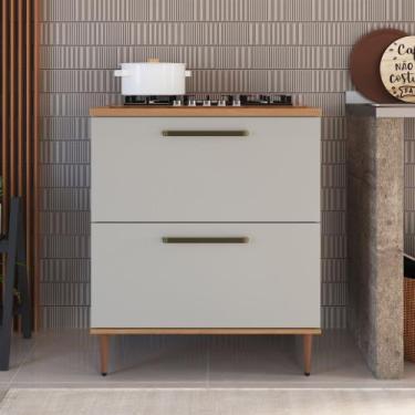 Imagem de Balcão 80cm 2 Gavetas Isabelle - Delmarco Móveis