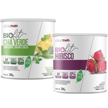 Imagem de Chá Verde Instantâneo com Couve Salvia e Salsa 200g + Hibisco Solúvel 200g