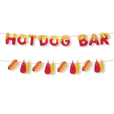 Imagem de Faixa para Barraca de Cachorro-Quente, Decorações Festa de Salsicha Suprimentos Barraca Cachorro-Quente para Festas Familiares Suprimentos Decoração Piquenique e Churrasco