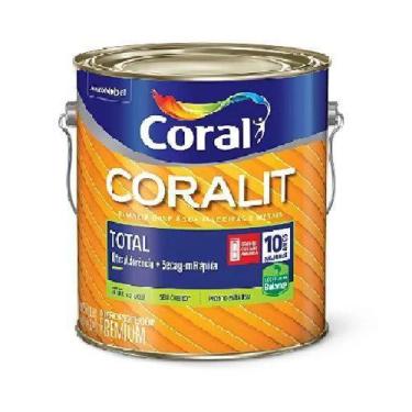 Imagem de Esmalte base água premium 3,6l branco fosco coralit total