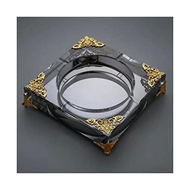 Imagem de Cinzeiro de ervas daninhas cinzeiro de vidro casa criativa sala de estar escritório cinzeiro armazenamento de cinzas cinzeiros para cigarros (D)