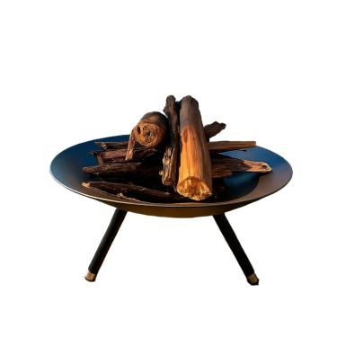 Imagem de Lareira Externa Portátil a Lenha em Aço Carbono Rústico - Fogão a Lenha Portátil para Jardim com Fire Pit Externo, Design Decorativo(LAREIRA 55CM)
