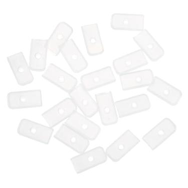 Imagem de Tampas de silicone, 60 peças de 6 mm - plugue de silicone adequado para espartilho de poliéster para costura, vestido de noiva, vestido de noiva (branco)