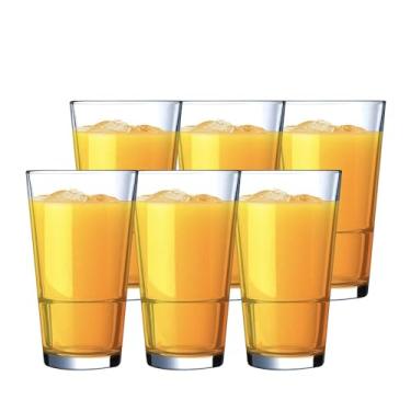 Imagem de Arcoroc, Jogo de Copo Stack Up Alto, Kit de Copo de Vidro Temperado Empilhável 6pcs, 350ml