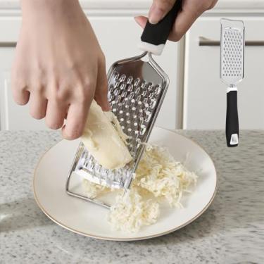 Imagem de Cortador de vegetais de aço inoxidável com alça antiderrapante ralador portátil para queijo, legumes, frutas, cozinha, ferramenta de preparação de alimentos