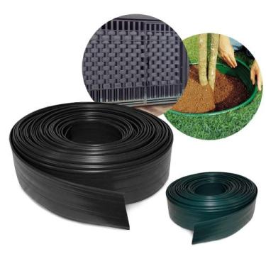 Imagem de Separador Limitador Divisor de Grama Jardim 25 Metros Verde com Borda 