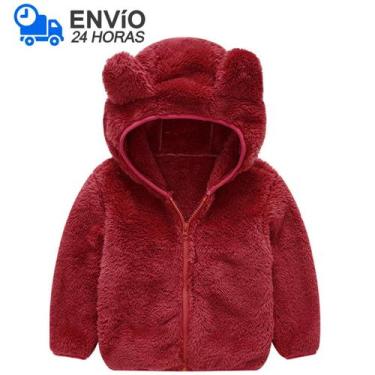Imagem de Jaqueta Infantil Menina Urso Inverno Fleece Plush Inverno - anjo da ma