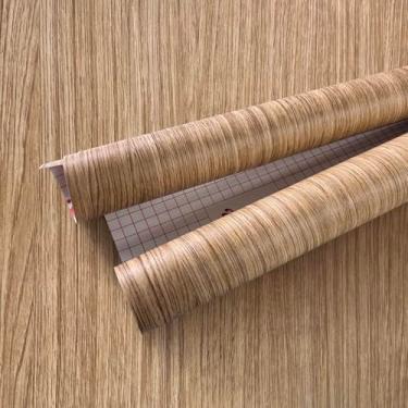 Imagem de ANT Papel de parede autoadesivo de grão de madeira, papel de parede autoadesivo para gaveta de bancada, prateleira, armário, fácil de limpar (nogueira 7,15 cm x 3 m)