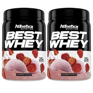 Imagem de Kit 2X Best Whey - 450g Strawberry Milkshake - Atlhetica Nutrition-Masculino