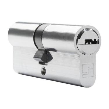 Imagem de Euro Cilindro de Segurança 70mm F70AD14 Multiponto Latão Cromado 6 Pin