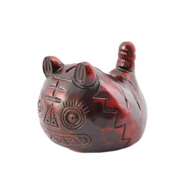 Imagem de ZABEES Cofrinho de escultura em madeira, tigre fofo, grande, criativo, cofrinho, moeda, cofrinho, presente de aniversário, lindo cofrinho