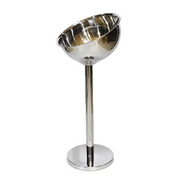 Imagem de Yalych Balde de champanhe de aço inoxidável, balde de cerveja de vinho champanhe de chão, suporte de bebida de bandeja de gelo, para bar Ktv cozinha ao ar livre suprimentos de festa suporte de garrafa