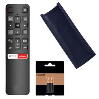 Imagem de Controle Remoto Compatível Para Android TV Semp TCL RC802V Com Capa Protetora E Pilhas Séries 32S6500S 40S6500FS 43S6500FS