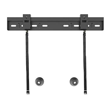Imagem de ZHANQUAND Suporte universal de TV, suporte de TV, suporte de parede, suporte de TV fixo de perfil baixo com cantos antiqueda e ganchos duplos para a maioria das TVs de tela plana de 66 a 80 polegadas