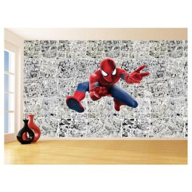 Imagem de Papel De Parede 3D Heróis Página Quadrinhos Hq 3,5M Nhma129 - Você Dec