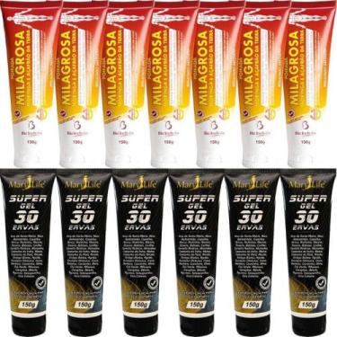 Imagem de Revenda 7 Pomada Milagrosa 150G + 6 Super Gel 30 Ervas 150G - Bio Inst