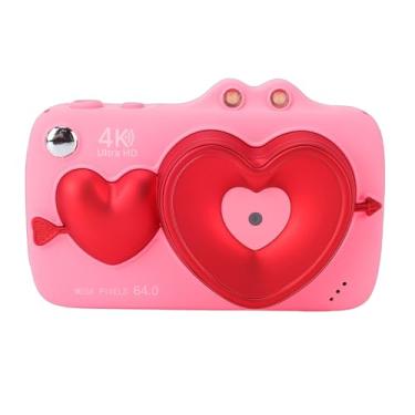 Imagem de Bewinner Câmeras Digitais, Câmera de Tela Dupla 4K 64MP, Zoom Digital 18X, Câmera de Vídeo HD Com Luz de Preenchimento para Fotografia Em Viagens Ao Ar Livre (Rosada)