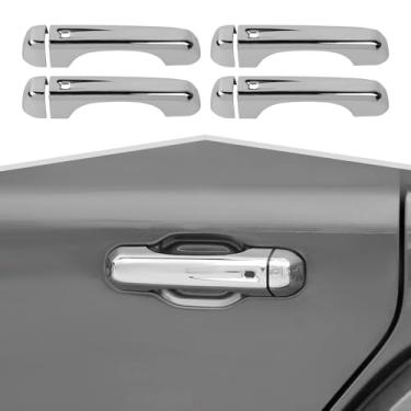 Imagem de Amayum Capa de maçaneta de porta externa adequada para Jeep Gladiator JT 2018+ acessórios externos, moldura de mão, acabamento externo, cromada