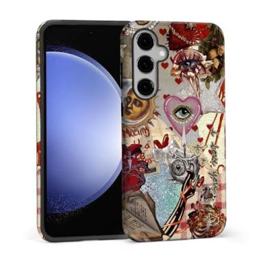 Imagem de DAIZAG Capa para Samsung Galaxy S25 FE, azulejos de vidro mosaico, design de corpo inteiro, híbrido, dupla proteção, TPU macio + policarbonato rígido, à prova de choque, resistente a arranhões, capa