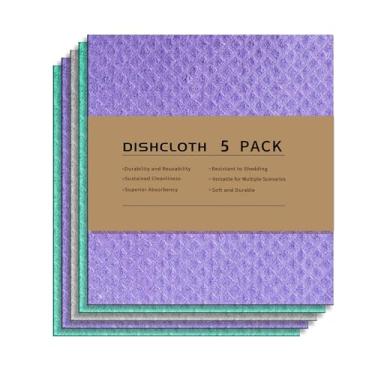 Imagem de LikGuest Panos de prato de cozinha pacote com 5 - panos de limpeza super absorventes, ecológicos, reutilizáveis, panos de prato que não arranham para cozinha, casa e limpeza de carro