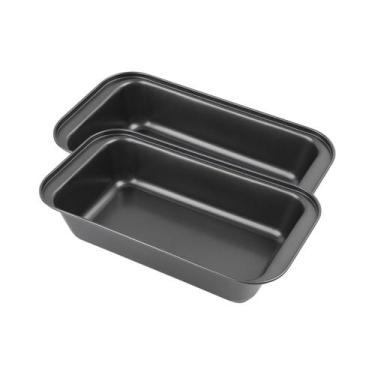 Imagem de kit 2 Forma Retangular Antiaderente Teflon 28x15x5cm Bolo Torta Lasanh