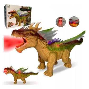 Imagem de Dragão Dinossauro Solta Fumaça Com Luz Som E Movimento - AYTOYS