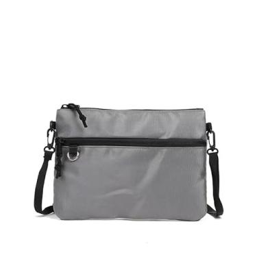 Imagem de Bolsa tiracolo masculina, durável, bolsa de ombro ajustável, Cinza, Medium, Bolsa tiracolo masculina, durável, bolsa de ombro ajustável