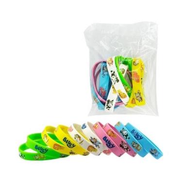 Imagem de Pulseira De Silicone Da Família De Cães Bluey Bingo, Multicolorida, De