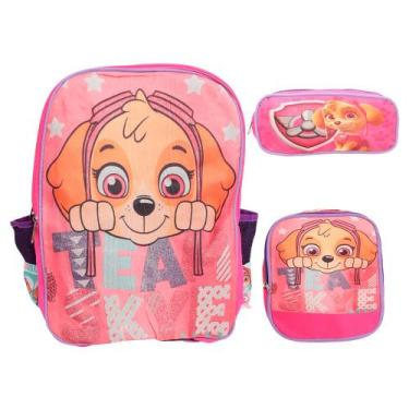 Imagem de Kit Mochila Escolar Bolsa Patrulha Canina Skye Costa - TOYS 2U