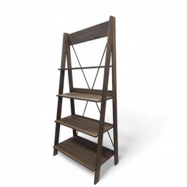 Imagem de Estante Multiuso 4 prateleiras -Roma Cera Castanho - Irmãos Rossi, Cer