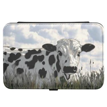 Imagem de Burbuja Caixa de joias de viagem de vaca leiteira, presente para mulheres e meninas, estojo de joias portátil de couro PU organizador para brincos, anéis, colares e pulseiras