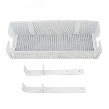 Imagem de LiebeWH Sob a Bandeja de Gerenciamento de Cabos de Mesa, Cesta de Armazenamento de Aço Carbono, Sem Organizador de Cabo de Broca, 127x340mm, para Escritório Doméstico, Mesa de pé