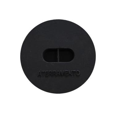 Imagem de Tampa Tampão de Chão Aterramento Liso de Ferro Fundido 25cm