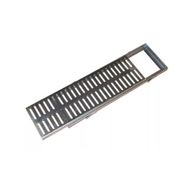 Imagem de Ralo Grelha e Castilho de Aço Galvanizado Chapa 2mm 15x100cm