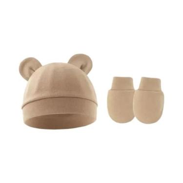 Imagem de Conjunto De Gorro E Luvas De Algodão Para Bebês Meninas, Chapéu Infant