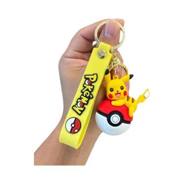 Imagem de Conjunto De Chaveiros Pokémon Pikachu, Eevee E Charmander Com Poké Bal