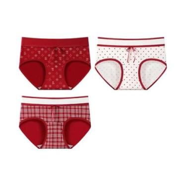 Imagem de Conjunto De Calcinhas De Algodão Para O Natal Feminino, Lingerie Sexy,