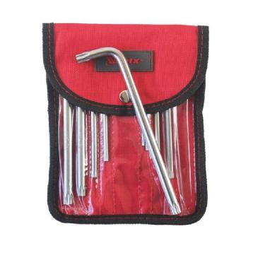 Imagem de Chave Torx Longa Com Furo Cr-V T10 A T50 9 Peças 123139 Mtx