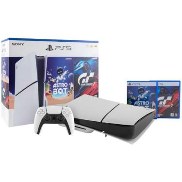 Imagem de Console PS5 Slim Disk com Jogos Sony, Branco