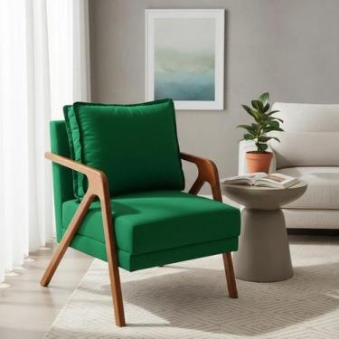 Imagem de Poltrona Decorativa Para Sala Recepção Manicure Consultório Clínica Ca